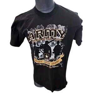 US Army American Soldiers T-Shirt United States of America Military Large Black